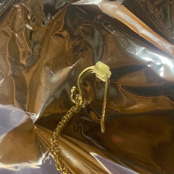 Mariana Gold Feather Drop Earrings!! - Picture 4 of 4